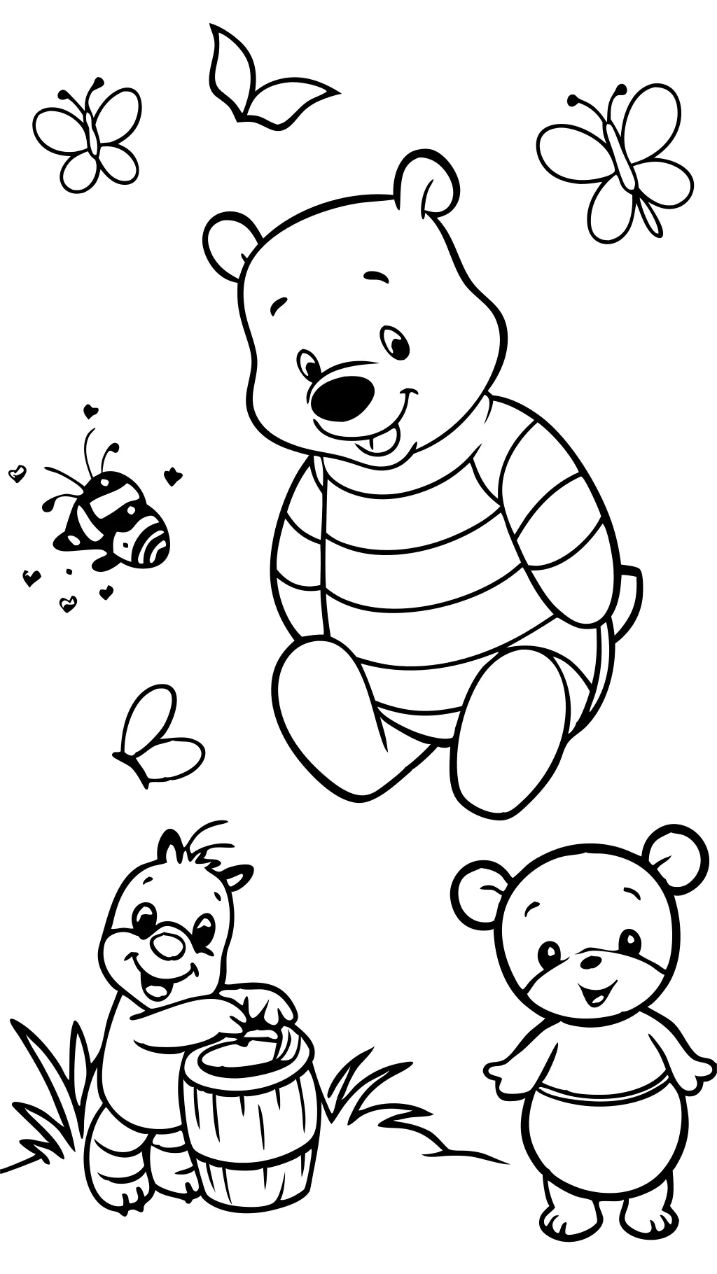 winnie the pooh coloring pages free